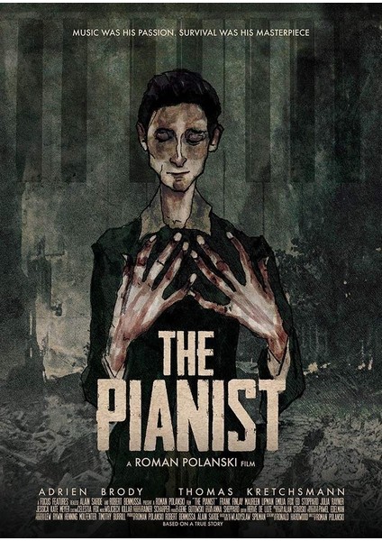 512 Art Design The Pianist Film Duvar Poster 30X42 cm Çerçevesiz