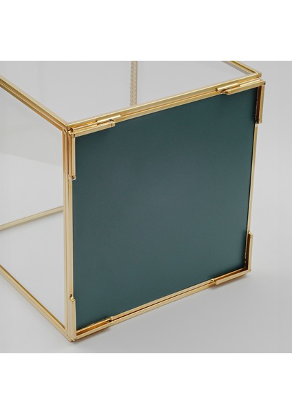 20X20X20CM Pirinç Cam Kutu Takı Aksesuar Organizer Çikolata Fotoğraf Kutusu Masaüstü Özel Duvar Askı Aparatlı Duvar Tipi Vitrin fırsatları