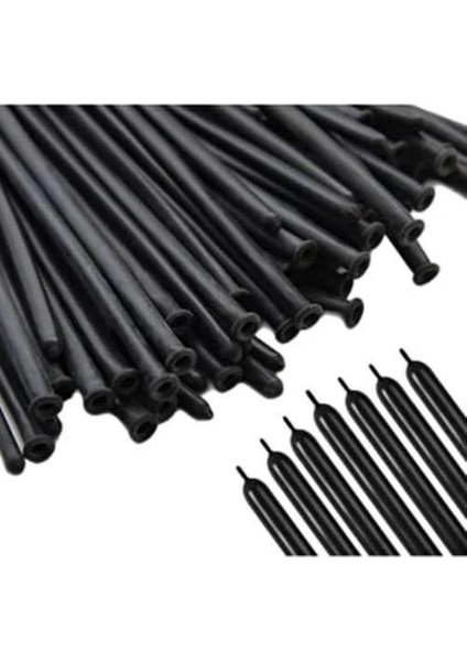 Siyah Renk Sosis Balon 12 Adet