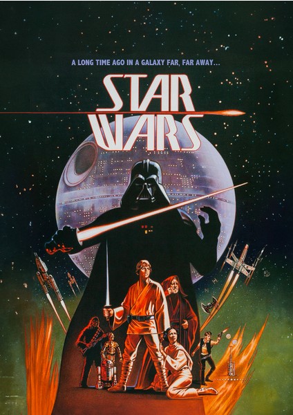 512 Art Design Star Wars Retro Poster 30X42 cm Çerçevesiz