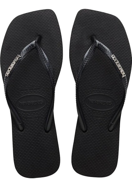 Hav. Square Logo Metallıc Black/sılver 41/42 Kadin Siyah Terlik 4148257-2976