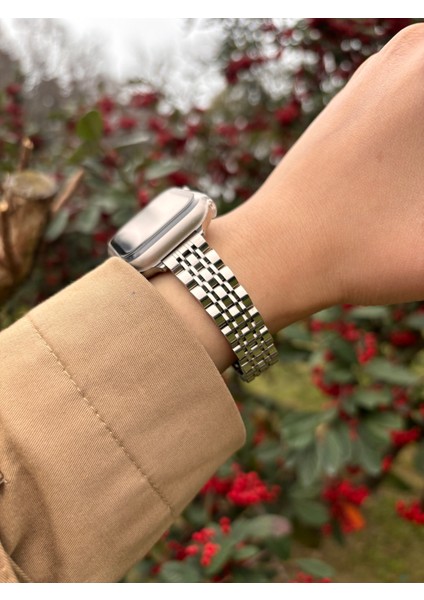 Apple Watch Uyumlu Slim Gümüş Çelik Kordon 38-40-41 mm fiyatları