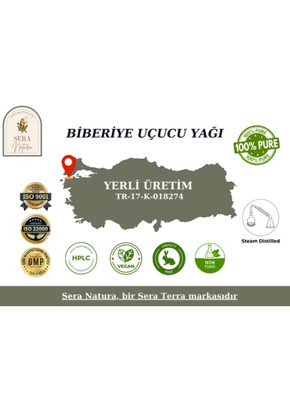 Sera Natura Biberiye Uçucu Yağı %100 Saf 10 ml