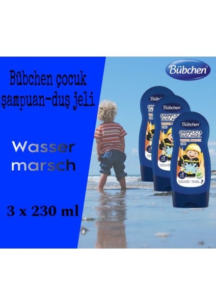 Wasser Marsch 2'si 1 Arada Şampuan & Duş Jeli 230ML x 3 Adet