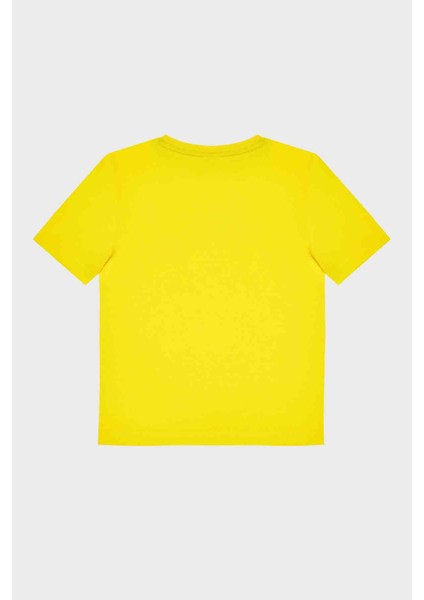 Pamuklu Bisiklet Yaka Çocuk T Shirt T Shirt 25G97/553 Yellow fiyatları