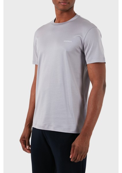 Logolu Bisiklet Yaka Pamuk Karışımlı Regular Erkek T Shirt 8N1Td8 1Juvz 0844 modelleri