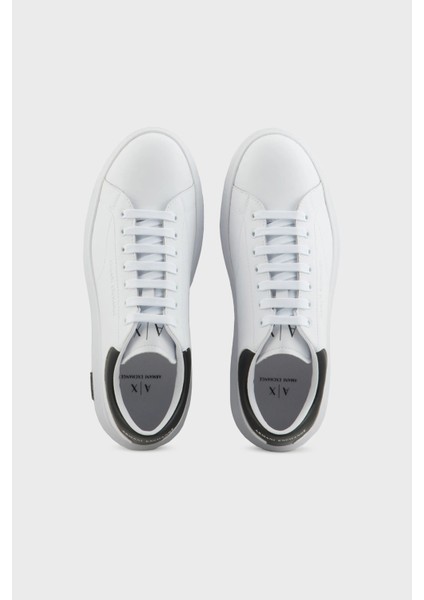 Logolu Hakiki Deri Sneaker Ayakkabı Erkek Ayakkabı XUX123 XV534 K488