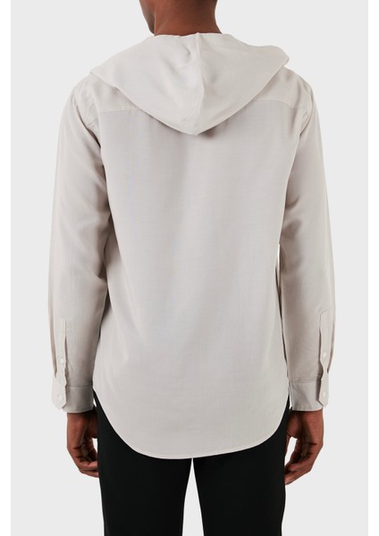 Relaxed Fit Kapüşonlu Gömlek Erkek Gömlek 3D1CG5 1nkgz 06G2