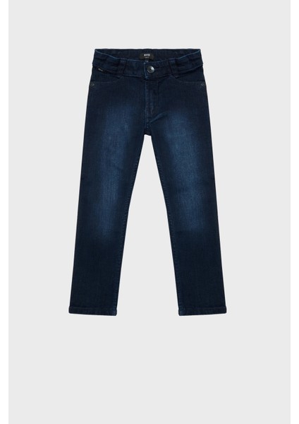 Streç Pamuklu Slim Fit Çocuk Jeans Kot Pantolon 24710/Z09 Rınse Wash