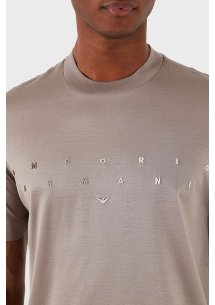 Logolu Bisiklet Yaka Relaxed Erkek T Shirt 3D1Ta2 1Juvz 06H3 indirimleri