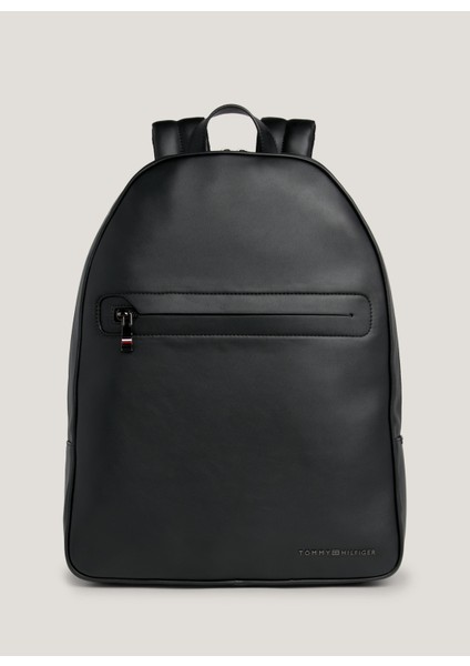 Siyah Erkek Sırt Çantası Th Modern Pu Dome Backpack