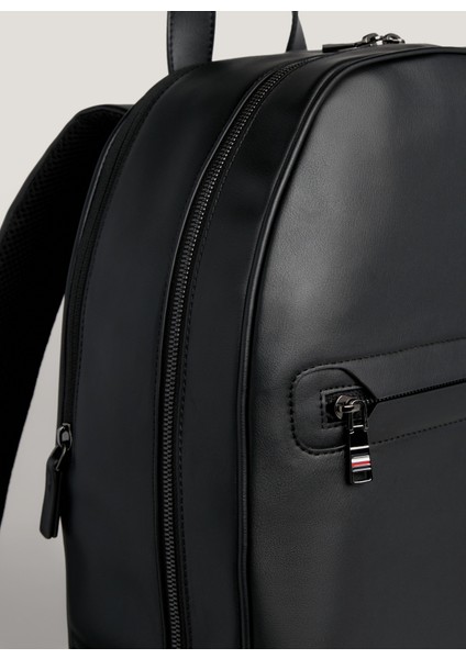 Siyah Erkek Sırt Çantası Th Modern Pu Dome Backpack