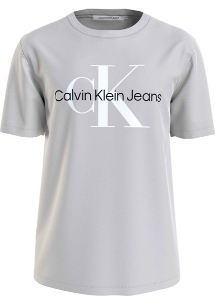 Baskılı Açık Gri Erkek T-Shirt J30J320806PC8