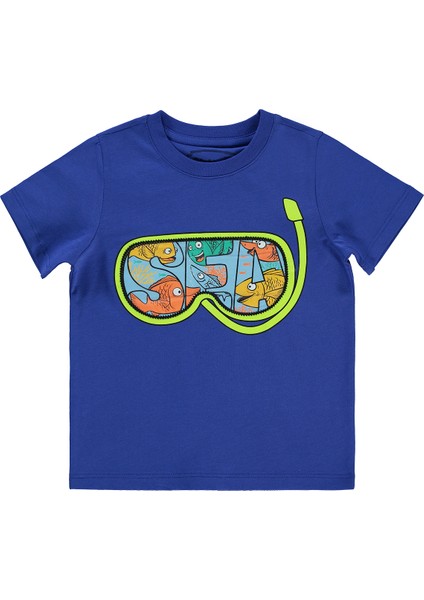 Erkek Çocuk T-Shirt 2-5 Yaş Açık Lacivert