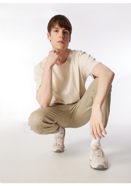 Bisiklet Yaka Bej Erkek T-Shirt L241569614 Bisiklet Yaka T-Shirt indirimleri