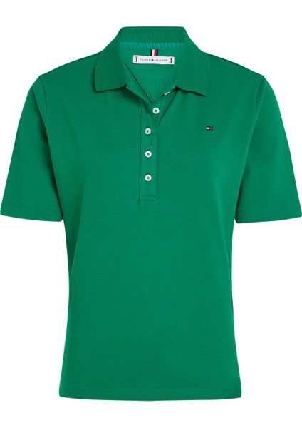 Tommy Hilfiger Yeşil Kadın Polo T-Shirt 1985 Reg Pıque Polo Ss