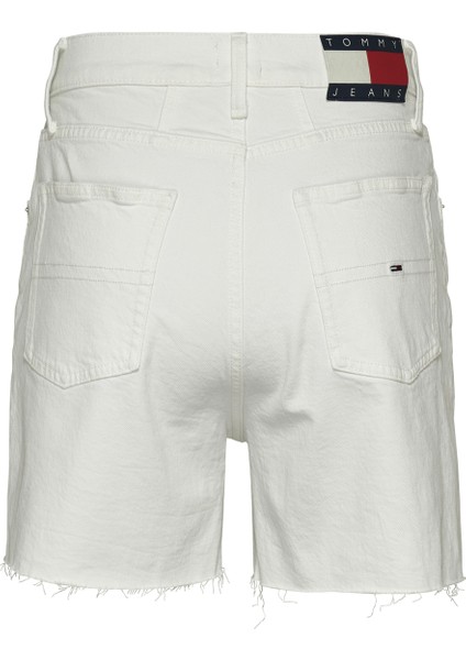 Standart Bel Normal Beyaz Kadın Şort Mom Uh Short BH6192 modelleri