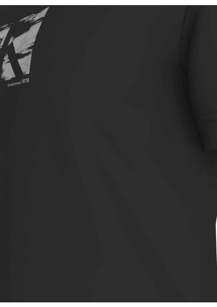 Baskılı Siyah Erkek T-Shirt J30J325204BEH