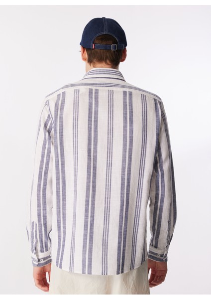 Relaxed Lacivert Erkek Gömlek W241232410 Uzun Kollu Gömlek indirimleri