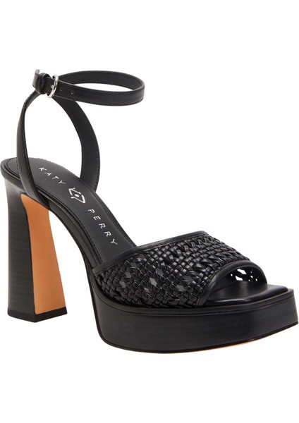 The Steady Ankle Strap Kadın Siyah Hasır Topuklu Sandalet fiyatları