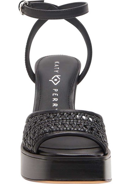 The Steady Ankle Strap Kadın Siyah Hasır Topuklu Sandalet modelleri