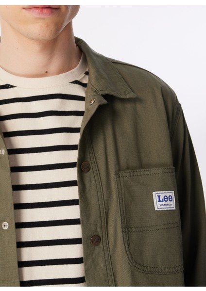 Relaxed Yağ Yeşili Erkek Gömlek L67R205035A61 Uzun Kollu Gömlek fırsatları