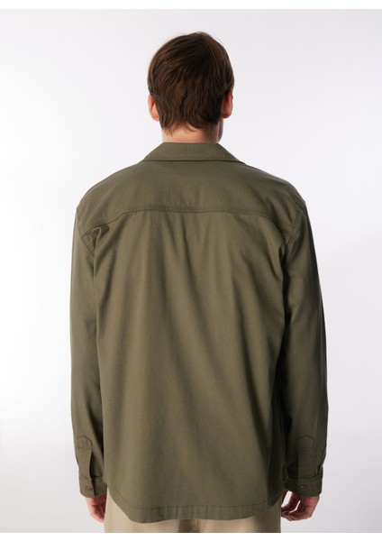 Relaxed Yağ Yeşili Erkek Gömlek L67R205035A61 Uzun Kollu Gömlek indirimleri