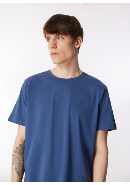 Bisiklet Yaka Lacivert Erkek T-Shirt W241575410 Bisiklet Yaka T-Shirt