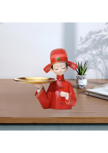 Modern Dekoratif Tepsi Vurgular Oda Heykelleri ve Şapkalı 24X24CM (Yurt Dışından) modelleri