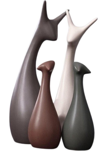 Figürleri Heykeller Geyik Heykeli Koleksiyonu Dört Geyik (Yurt Dışından) indirimleri