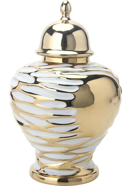 Zencefil Kavanoz Kapaklı Seramik I Dekoratif Kavanoz 18CMX27.5CM (Yurt Dışından)