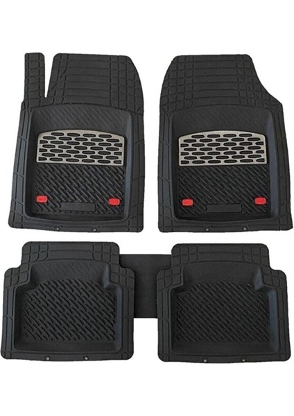Opel Corsa B 1993-2000 Araca Uyumlu Krom Karbon Lüx 4d Havuzlu Oto Paspas Takımı