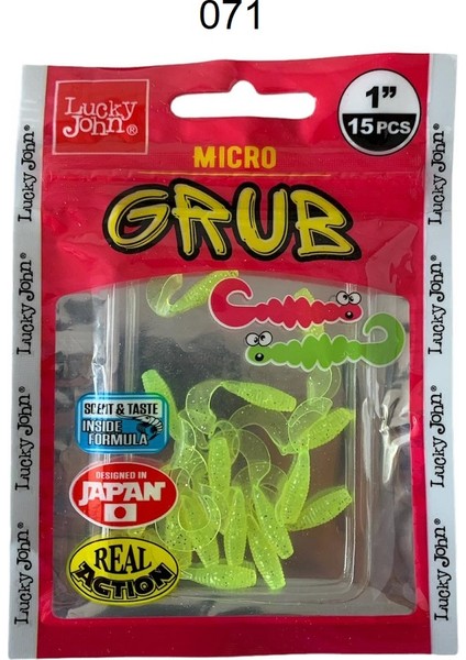 Micro Grub 1(2.5cm) Silikon Yem 15'li Paket 071