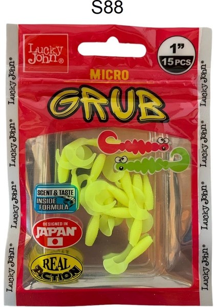 Micro Grub 1(2.5cm) Silikon Yem 15'li Paket S88