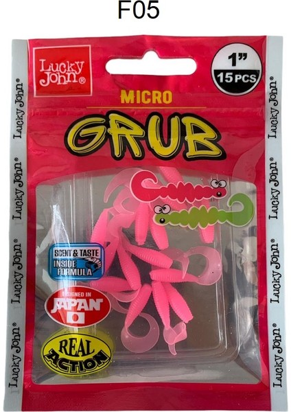 Micro Grub 1(2.5cm) Silikon Yem 15'li Paket F05