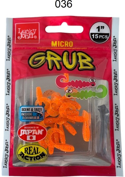 Micro Grub 1(2.5cm) Silikon Yem 15'li Paket 036