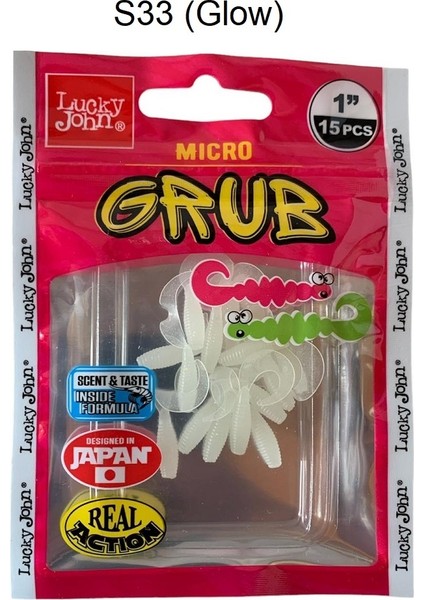 Micro Grub 1(2.5cm) Silikon Yem 15'li Paket S33