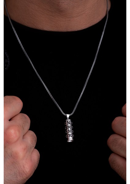 Dikişli Cevşen Kolye Muska Gümüş Erkek Zincir fiyatları