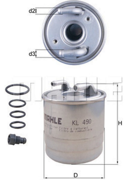 Yakit Filtresi Mercedes OM642 X204 W204 S204 W212 W164 18051