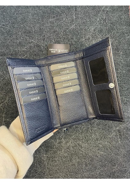SL-2238 Deri Çok Kartlıklı ve Fermuarlı Cüzdan (16,5 Cm/9cm) Sanat Leather
