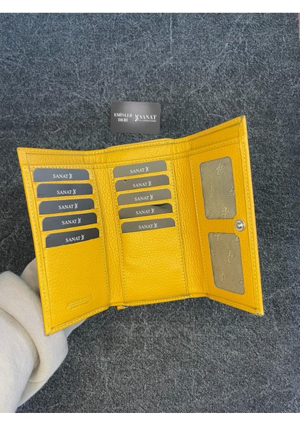 SL-2238 Deri Çok Kartlıklı ve Fermuarlı Cüzdan (16,5 Cm/9cm) Sanat Leather