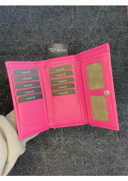 SL-2238 Deri Çok Kartlıklı ve Fermuarlı Cüzdan (16,5 Cm/9cm) Sanat Leather