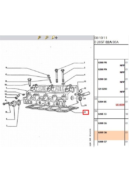 Silindir Kapak Contası Partner Berlingo Expert Jumpy Xud9 2 Delik (41204008-0209S6)