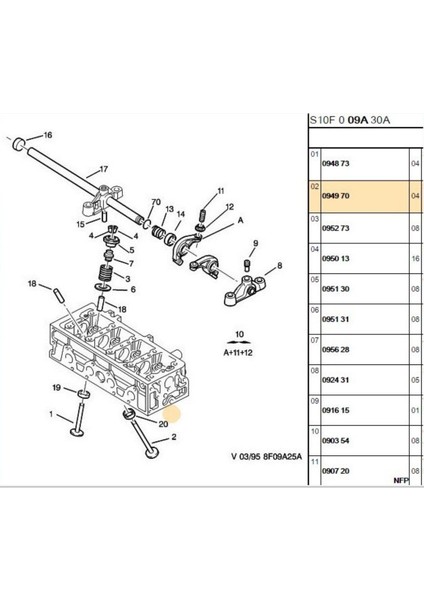 Subap Takımı Saxo Xsara 206 306 16i 8V (VT4040735300-094970)