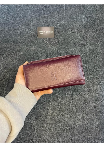 SL-2238 Deri Çok Kartlıklı ve Fermuarlı Cüzdan (16,5 Cm/9cm) Sanat Leather modelleri