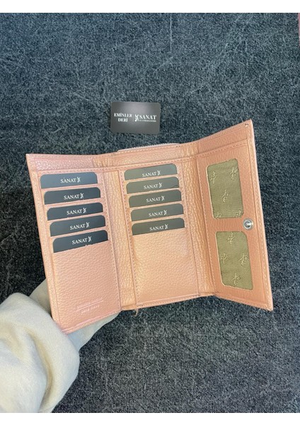SL-2238 Deri Çok Kartlıklı ve Fermuarlı Cüzdan (16,5 Cm/9cm) Sanat Leather