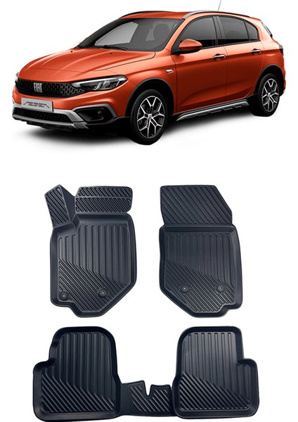 Fiat Egea Cross 2021 ve Sonrası Araca Özel 4d Havuzlu Paspas Seti