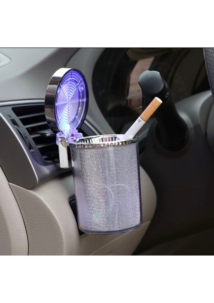 LED Işıklı Küllük Ev Ofis Araç Rgb Kokusuz Küllük