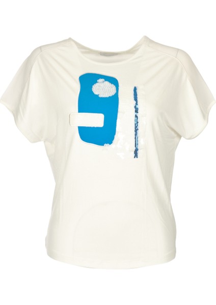 Oversize Kadın T-Shirt - Minimalist Stil Kısa Kol