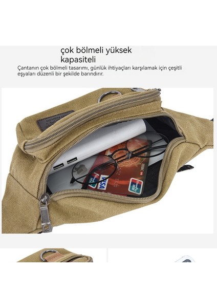 Büyük Kapasiteli Kanvas Çok Fonksiyonlu Çapraz Çanta (Yurt Dışından)